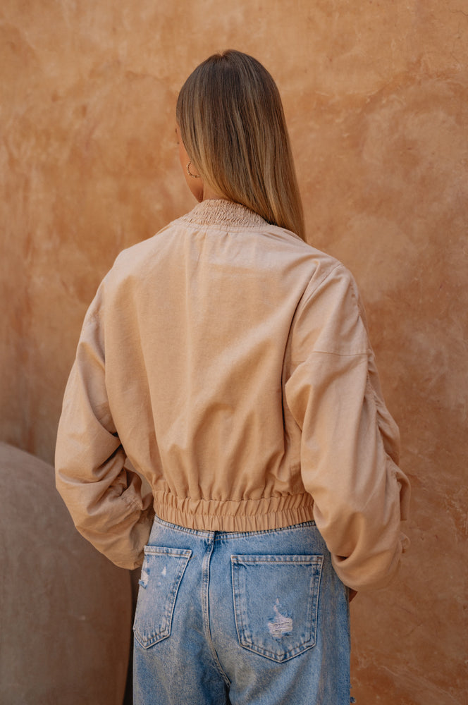 
                  
                    Denver Linen Bomber Jacket
                  
                